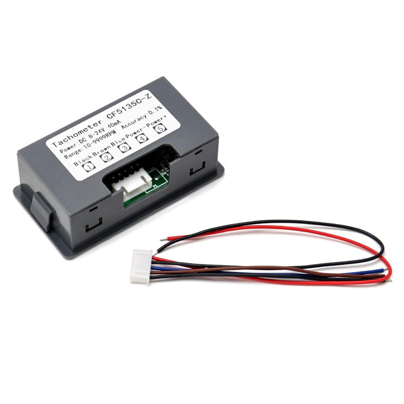 [Australia - AusPower] - QWORK® 4 Digital LED Display RPM Speed Meter Panel Inductive Hall Effect Sensor NPN Proximity Switch 