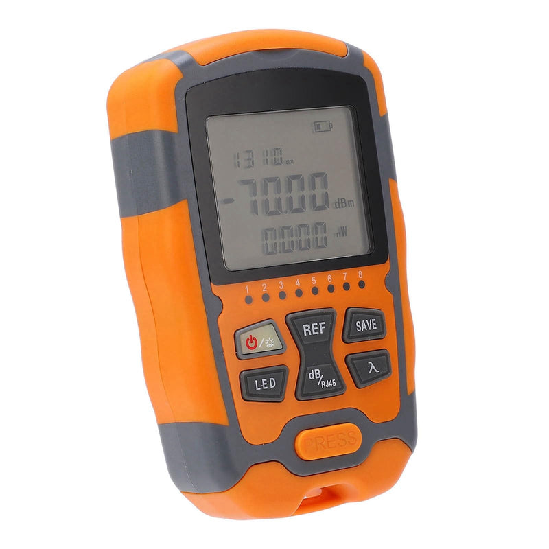 [Australia - AusPower] - Mini Optical Power, Optical Power Meter Tester Multimeter with LED Light Kit Network & Cable Testers Meter Portable Fiber 