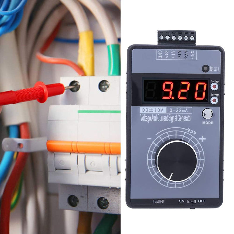 [Australia - AusPower] - Hanheld 0-10V 0-22mA Digital Signal Generator Adjustable Voltage Analog Simulator 