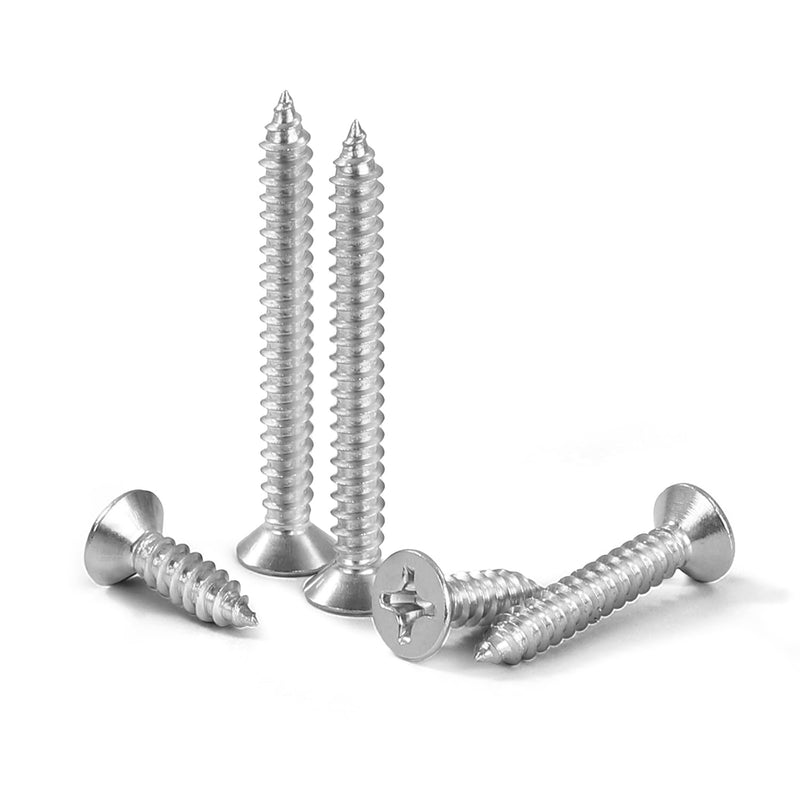 [Australia - AusPower] - #12 x 2-1/2" Flat Head Sheet Metal Screws Wood Screws, Self Tapping, Stainless Steel 18-8 (304), 25 PCS #12 x 2-1/2" 