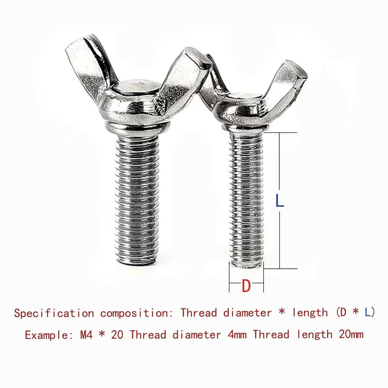 [Australia - AusPower] - M3-0.5 x 20mm 304 Stainless Steel Wing Butterfly Screws Bolts,Wing Bolt,Machine Fastener,Thumb Hand Screws for Electronic Equipment,20 Pcs M3-0.5x20mm?20 Pcs? 
