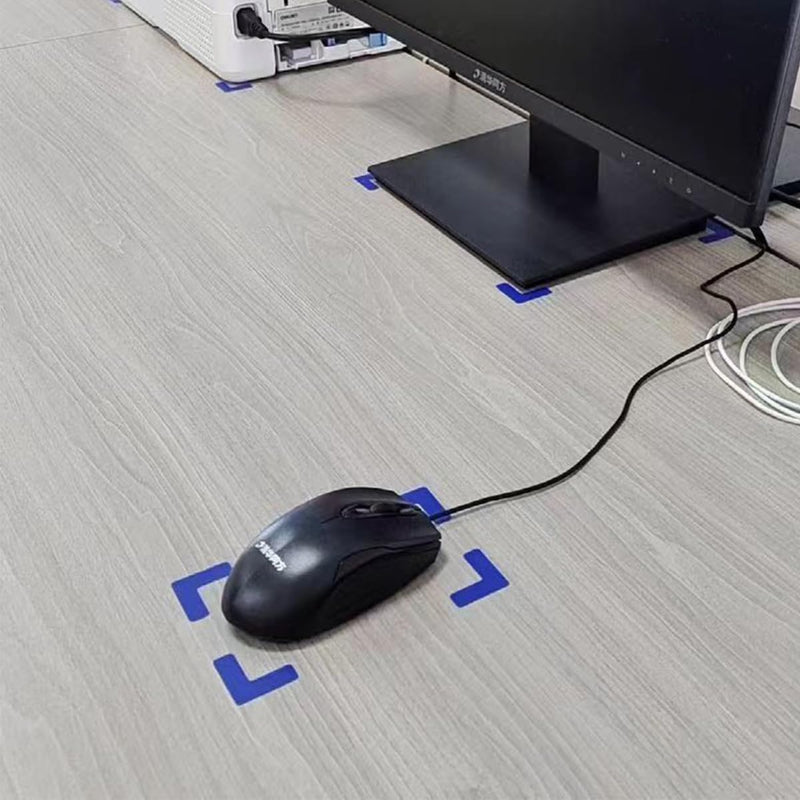 [Australia - AusPower] - 100 Pack 5s Location Marking Corner, 2x2x0.8 Inch L Shaped Graphical Floor Marker for Office Desk Table Top, Warehouse Floor (Blue) Blue 
