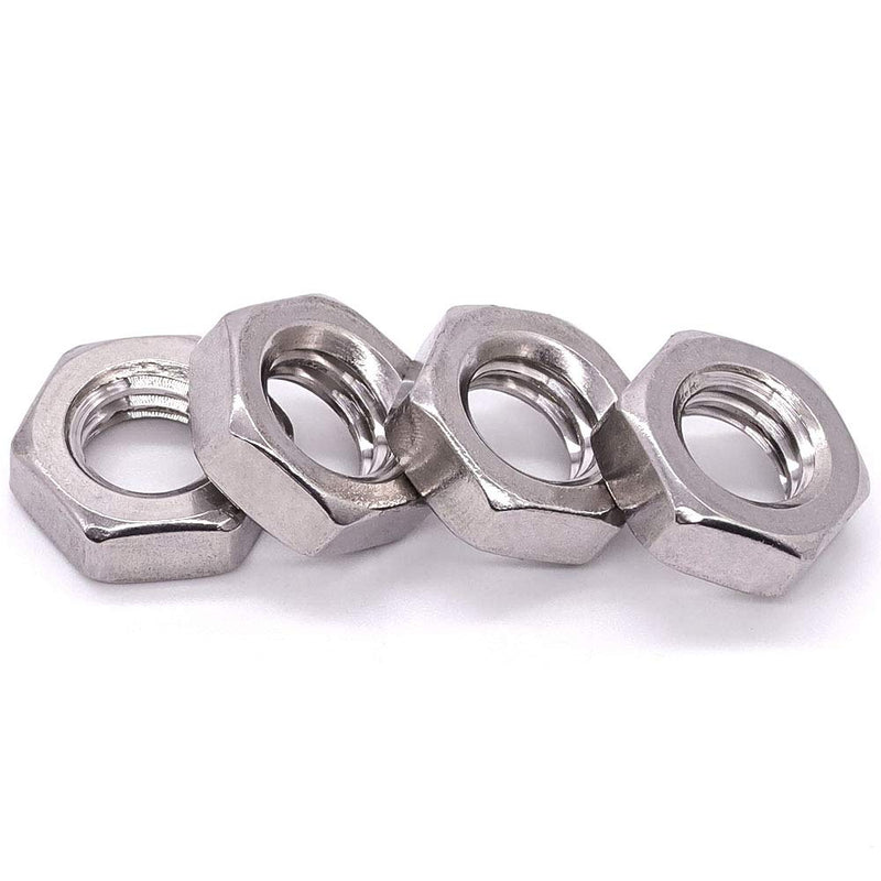 [Australia - AusPower] - 3/8-16 UNC Stainless Steel Thin Hex Nuts Hexagon Jam Nuts, 304 Stainless Steel 18-8, Full Thread, Coarse Thread, 25 PCS 3/8"-16 