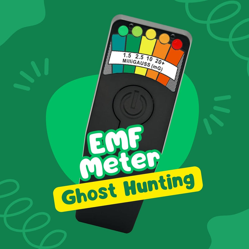 [Australia - AusPower] - 4 Pack EMF Meter Ghost Hunting Equipment Kit, EMF Magnetic Field Detector, Portable Electromagnetic Field, Ghost Hunting Paranormal Equipment Tester EMF Reader with LED Display, Black 