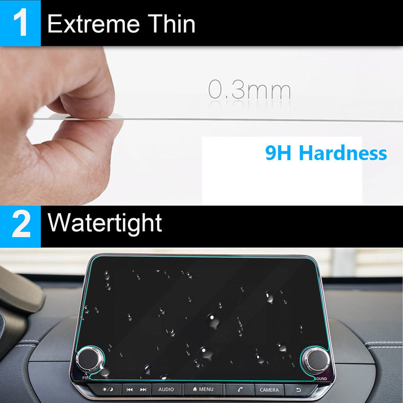 [Australia - AusPower] - TTCR-II Navigation Display Screen Protector For Nissan Altima 2019-2021 and For Sentra 2020-2021, Console Touchscreen Protector With 8-Inch, Tempered Glass Protective Film (For 8" Altima/Sentra) For 8" Altima/Rogue/Sentra 