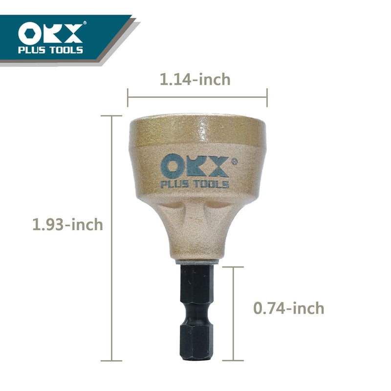 ORXPLUS Tools Deburring External Chamfer Tool, Tungsten Blade, Deburring Drill Bit, Remove Burr Tools Suitable on Stainless Rod, Thread and Pipe for Fit 1/8"-3/4"(3mm-19mm) Deburring Drill Bit 3mm-19mm / Gold