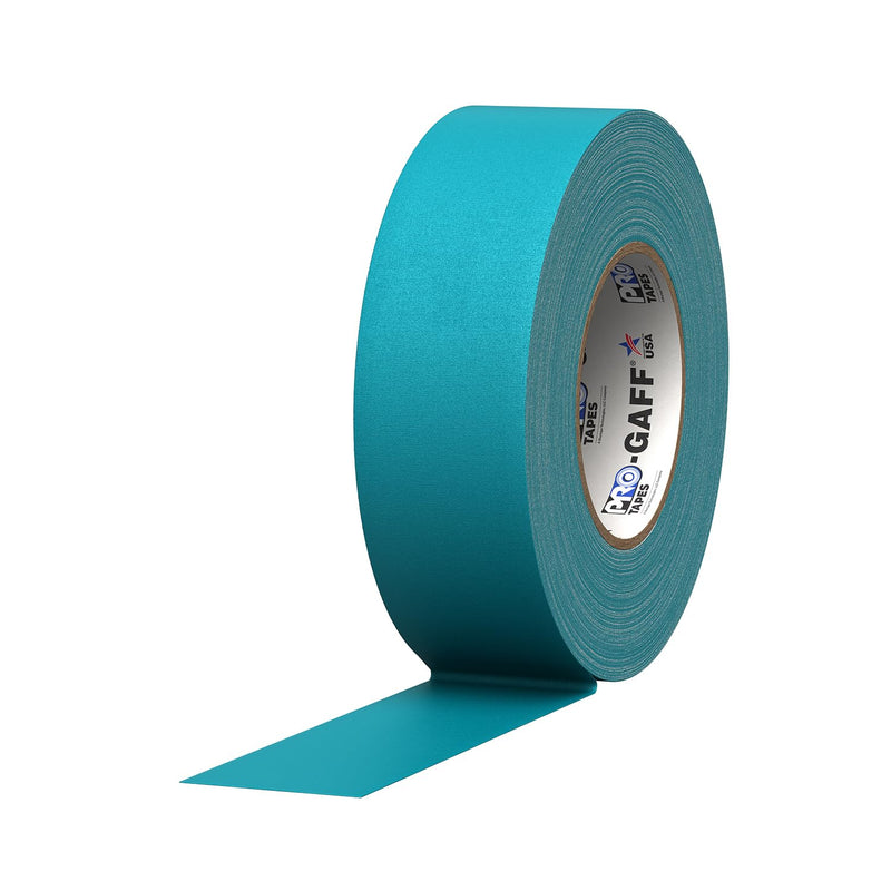 ProTapes Pro Gaff Premium Matte Cloth Gaffer's Tape With Rubber Adhesive, 11 mils Thick, 55 yds Length, 2" Width, Teal (Pack of 1)