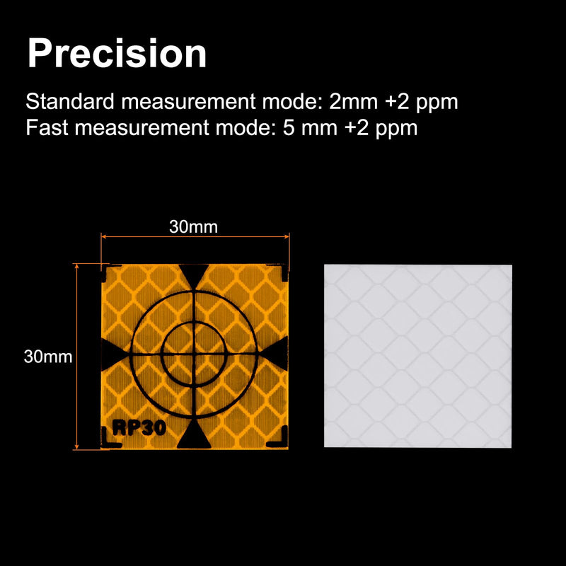 HARFINGTON 20pcs Survey Reflector Sheets 30mm Self-Adhesive Reflective Tape Survey Target Mark for Total Stations, Yellow 20
