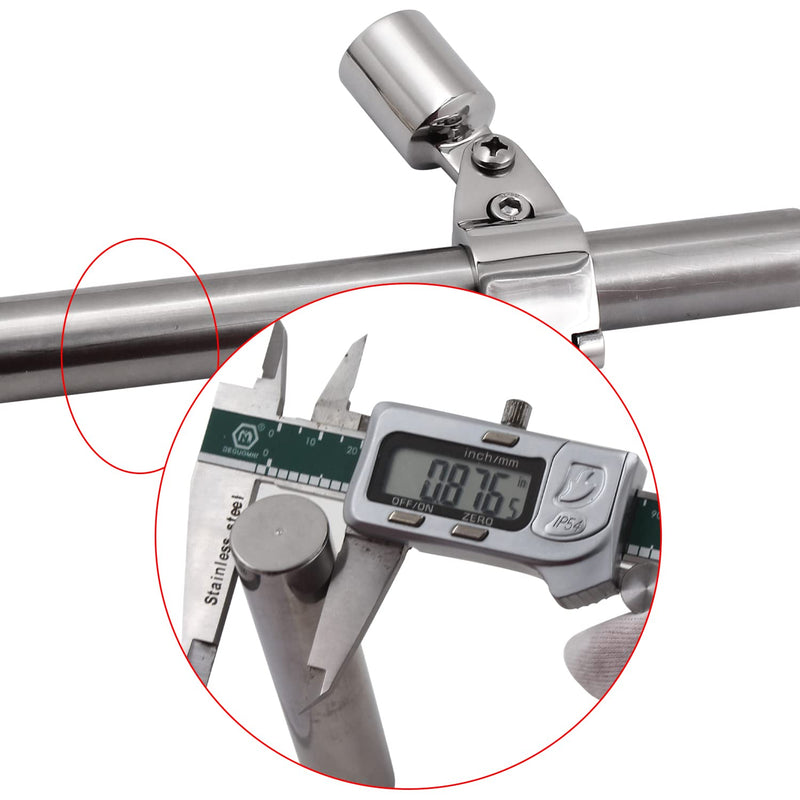 SHENGHUISS Boat Bimini Top Jaw Slid 316 Stainless Steel Boat Marine Grade Hardware Fitting External Eye End Heavy Duty B-7/8 inch (22.5 mm)