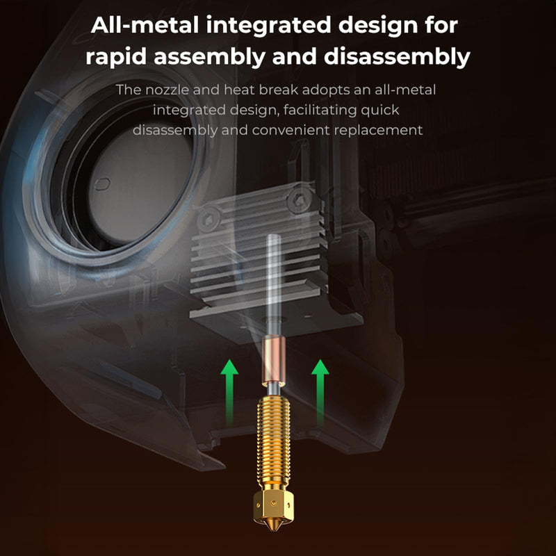 [Australia - AusPower] - Creality K1C E3D Nozzle, Genuine K1 SE Brass 600mm/s High Flow Extruder Hotend Nozzles Assembly 0.4mm, 3D Printer Nozzle Replacement For Ender 3 V3 SE KE/Ender 3V3/Ender 3 V3 Plus/K1/K1 Max/K2 SE 1PCS-E3D-Brass-0.4 