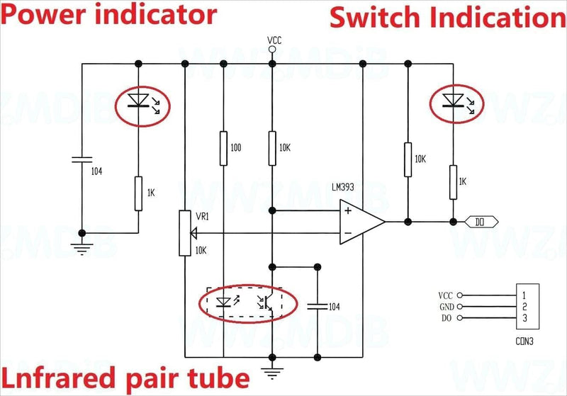 [Australia - AusPower] - WWZMDiB 15Pcs IR Infrared Sensor 3-Wire Reflective Photoelectric Module for Arduino 