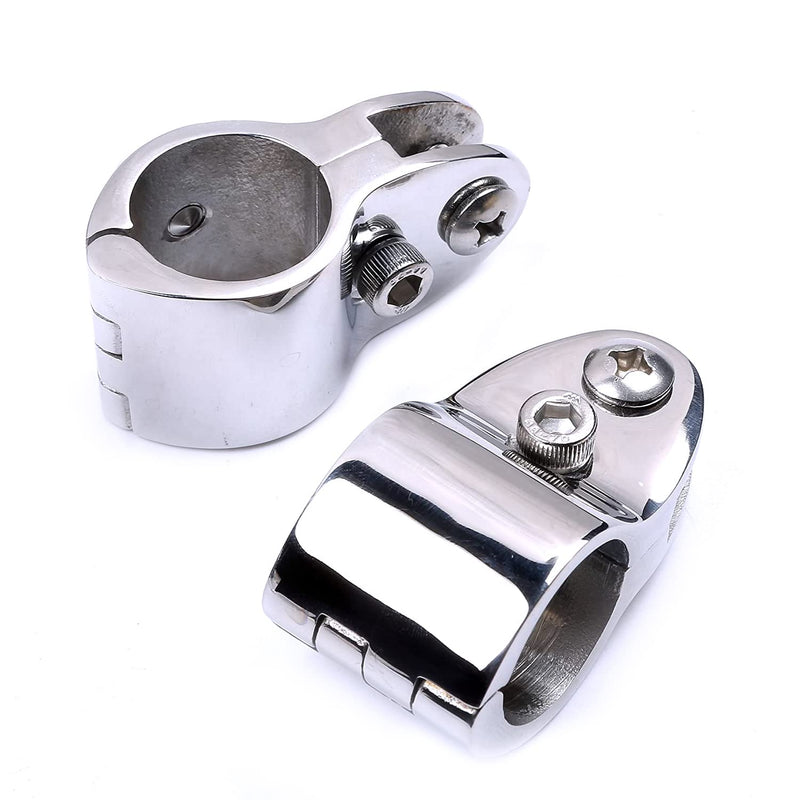 Mxeol Bimini Top Fittings,Bimini Top Rail Mounts Jaw Slide,Eye End Caps External Stainless Steel Pair 1" Jaw Slide