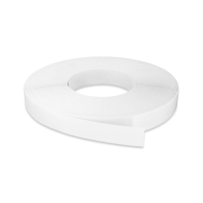 White Edge Banding 3/4 inch x 25 ft Melamine Iron On Adhesive Edging Cabinet Repair Laminate Shelf Board Countertop Furniture Strip Wood Veneer Tape Trim Peel Stick Cabinet Molding Vinyl PVC Iron 3/4 in x 25 ft White 1