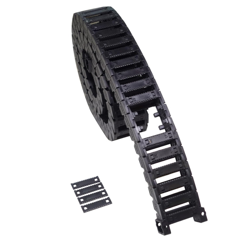 [Australia - AusPower] - Low Noise Drag Chain Cable Carrier Wire 18mmx37mm (H x W) for 3D Printer and CNC Machine,Inside and Outside Openable R28 High Quality Flexible Cable Chain 18*37M 