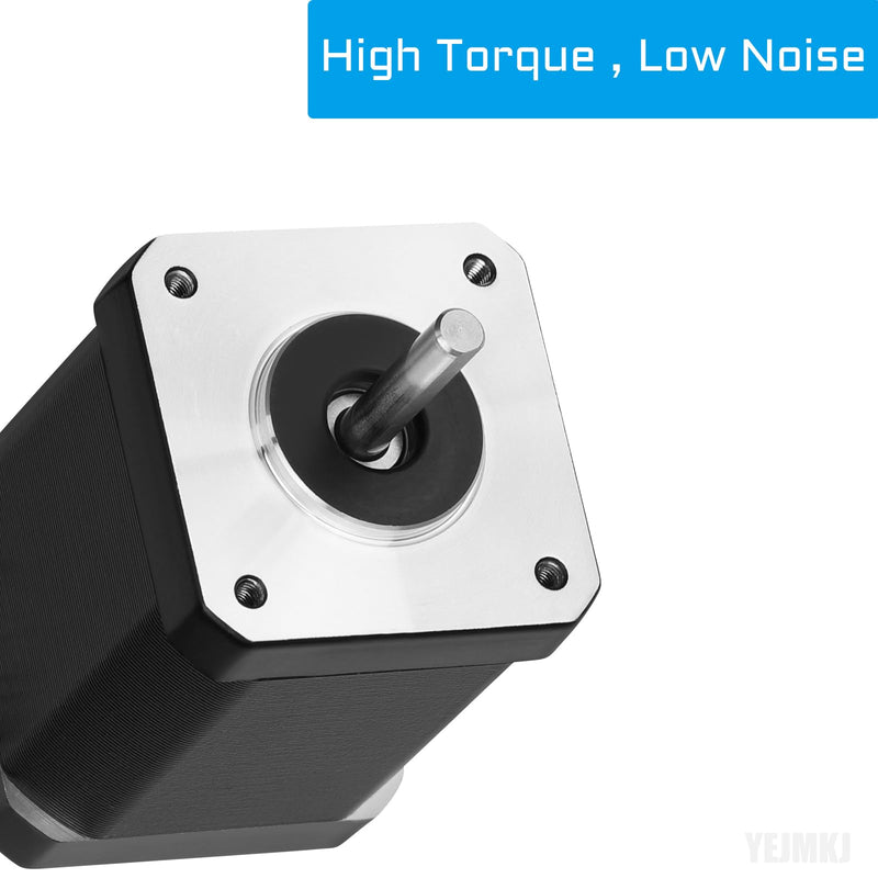 [Australia - AusPower] - Nema 17 Stepper Motor 60MM Bipolar 2 A 70Ncm (99.12oz.in) Nema17 42 Motor 2 Phase 4-Lead Stepper Motors 1.8 Degree with 1m Cable and Connector for DIY CNC 3D Printer, 1.66x1.66x2.37inch 