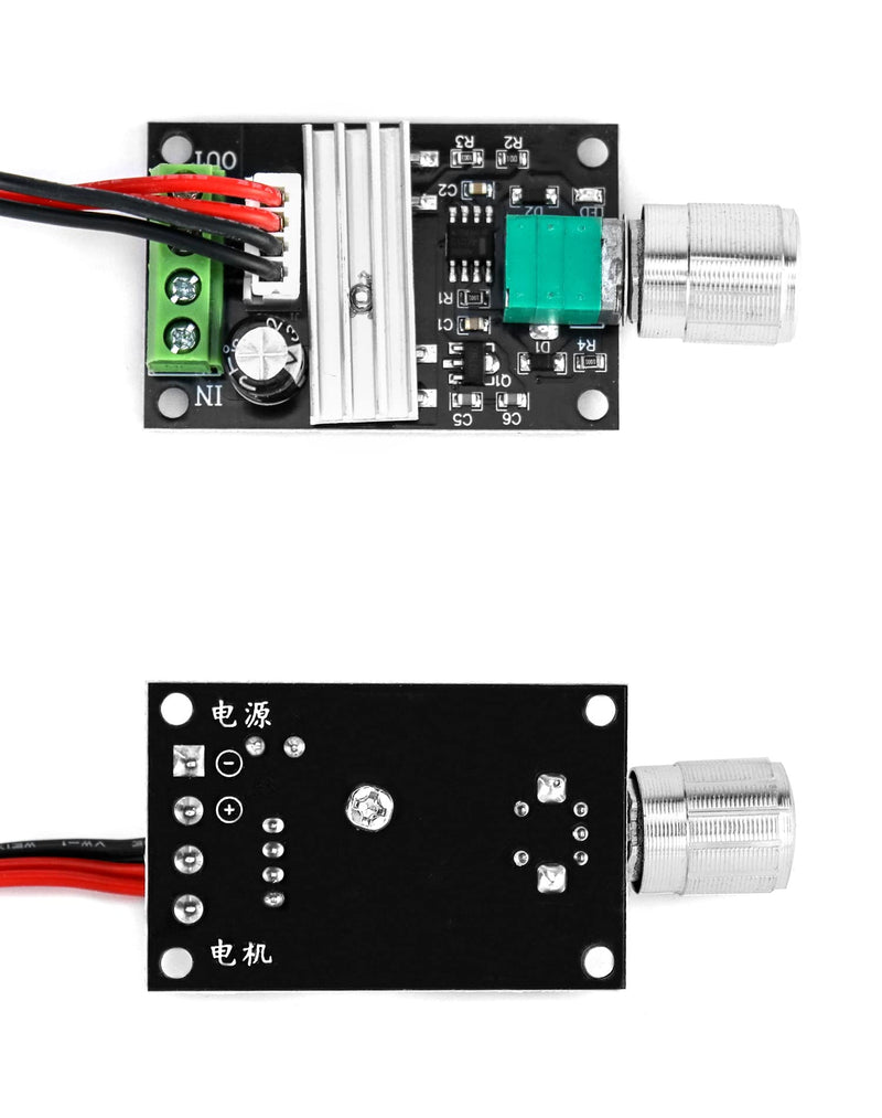 [Australia - AusPower] - QWORK 1203BB 6V 12V 24V 3A 80W DC Motor Speed Controller (PWM) Adjustable Reversible Motor Driver Switch 