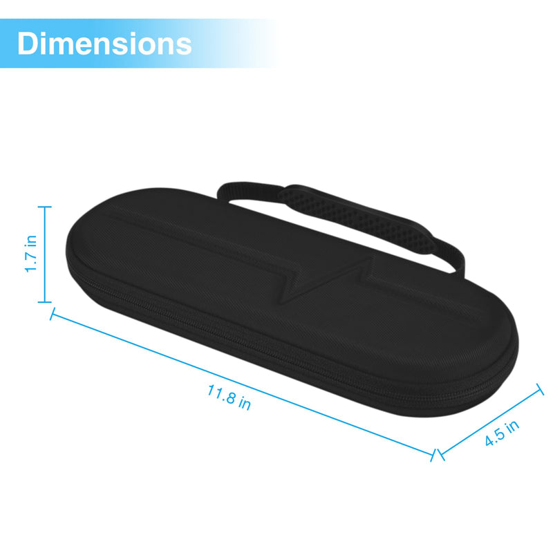 [Australia - AusPower] - Stethoscope Hard Case, Shockproof Slim Travel Storage Bag for 3M Littmann Classic III, 3M Littmann Cardiology IV, Lightweight II S.E, Omron, ADC, MDF Acoustica Stethoscope (Black) Black 