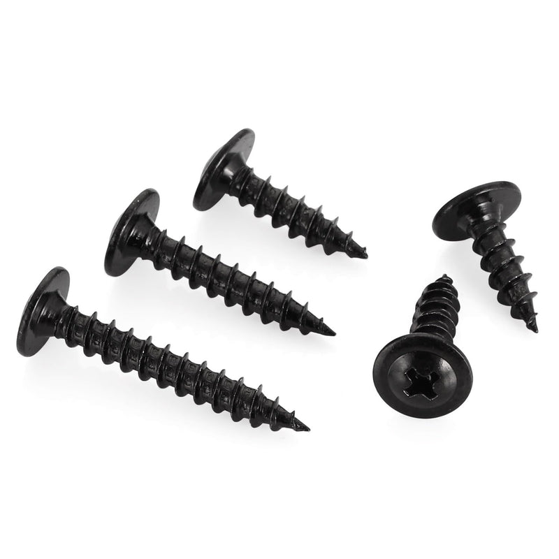 [Australia - AusPower] - #10 x 1 Black Truss Head Wood Screws Fast Self Tapping Wafer Head, Alloy Steel, 100 PCS #10 x 1" 