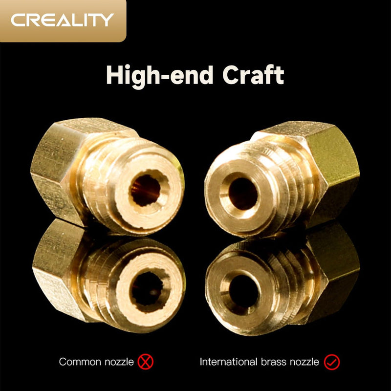 Creality Official Ender 3 0.4mm Nozzles 5 PCS, Brass 3D Printer Hotend Nozzles for Ender 3 V2/Ender 3 Pro/Ender 3 Max/Ender 5 Series/CR 10 Series and Sermoon D1