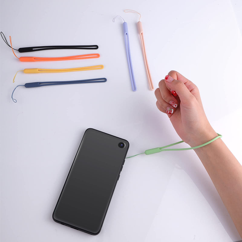 [Australia - AusPower] - Cobee Hand Wrist Strap Lanyard, 12 Pcs Silicone Phone Lanyard Straps Cell Phone Wrist Lanyard Strap Colorful Wrist Lanyard for Universal Mobile Phone USB Drive Keychains Wallet Mp3 Mp4 Cameras Badge 