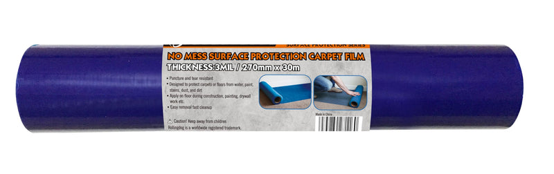 ROLLINGDOG Carpet Protection Film - 10.63 inch x100 ft Plastic Carpet Protector,Protective Film for Carpets