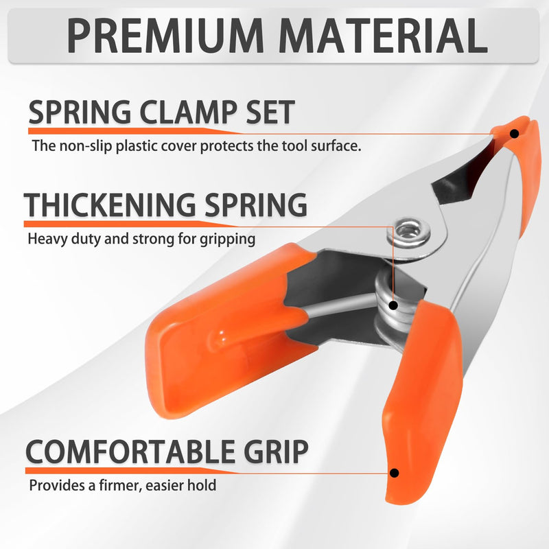 [Australia - AusPower] - 20-Piece Small Spring Clamp, 2 inch, 3/4"-inch Jaw opening Spring Metal Spring Clamps 20-Piece 