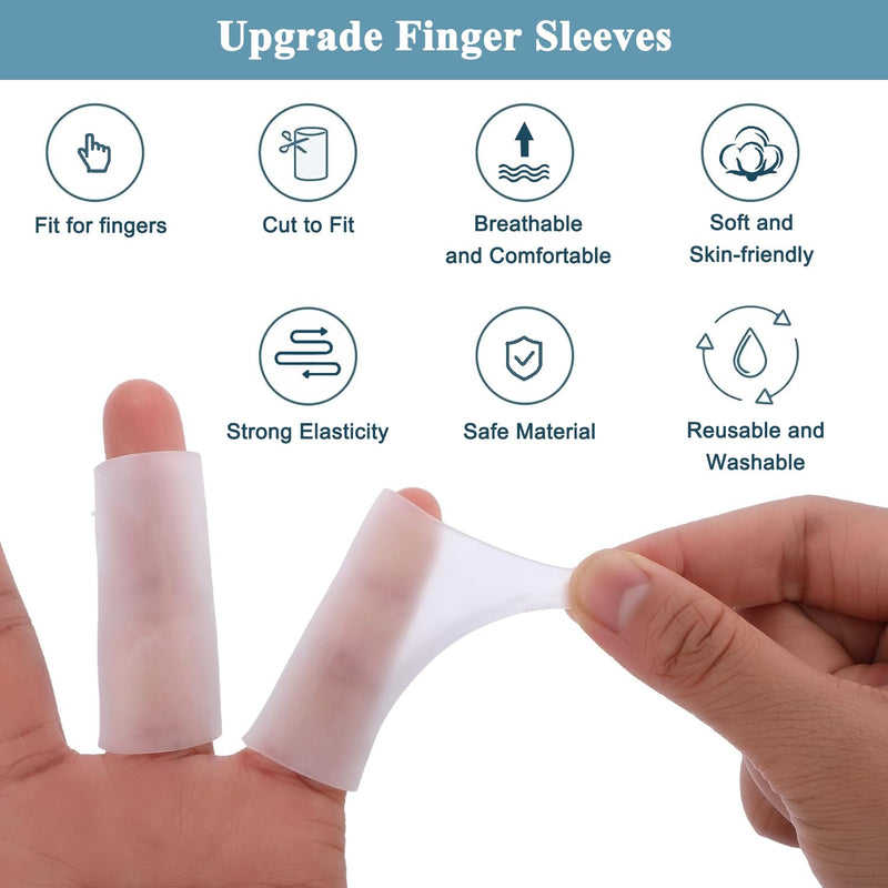 [Australia - AusPower] - Silicone Finger Cots: Soft Thumb Protector 30 PCS Fingertip Covers for Cracked Finger, Arthritis, Eczema, Nail Tips Guards (30) 