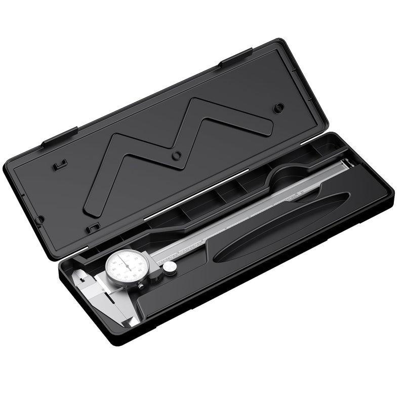 [Australia - AusPower] - HDLNKAK Dial Caliper Shockproof Dial Caliper Precision Caliper with Watch 0-9" Range, 0.001” Resolution 6 Inch with 0.001" Precision Calipers 4-Way Measurement with Plastic Case Dial Caliper 0-8" Range 