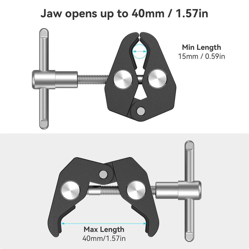 [Australia - AusPower] - SMALLRIG Super Clamp with 1/4 and 3/8 Thread for Cameras, Lights, Umbrellas, Hooks, Shelves, Plate Glass, Cross Bars, etc - 735 
