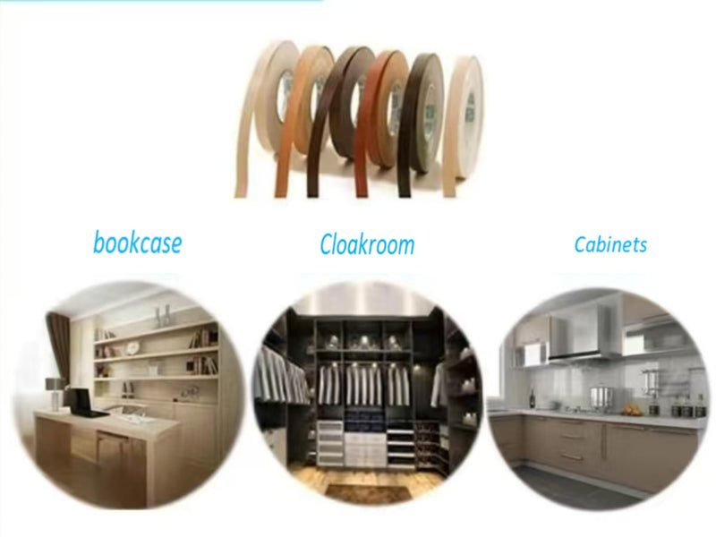 HGKJHFmelamine Edging Tape. pre Coated with hot melt Adhesive Flexible Veneer Edge Edging, Used for Cabinet and Furniture Maintenance (No25-black, 1.81cm*20ft) No25-black 0.71 in*20 ft
