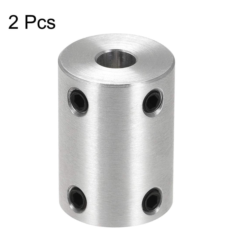 [Australia - AusPower] - uxcell 6mm to 1/4 Inch Bore Rigid Coupling Set Screw L25XD18 Aluminum Alloy,Shaft Coupler Connector for 3D Printers, Motor Accessories,2pcs 6mm to 6.35mm 
