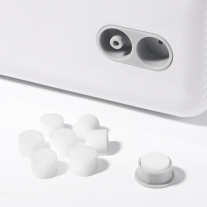 [Australia - AusPower] - 48 Pcs Nebulizer Filters Replacement Air Filter Sponge for Compressor System （Round White） 