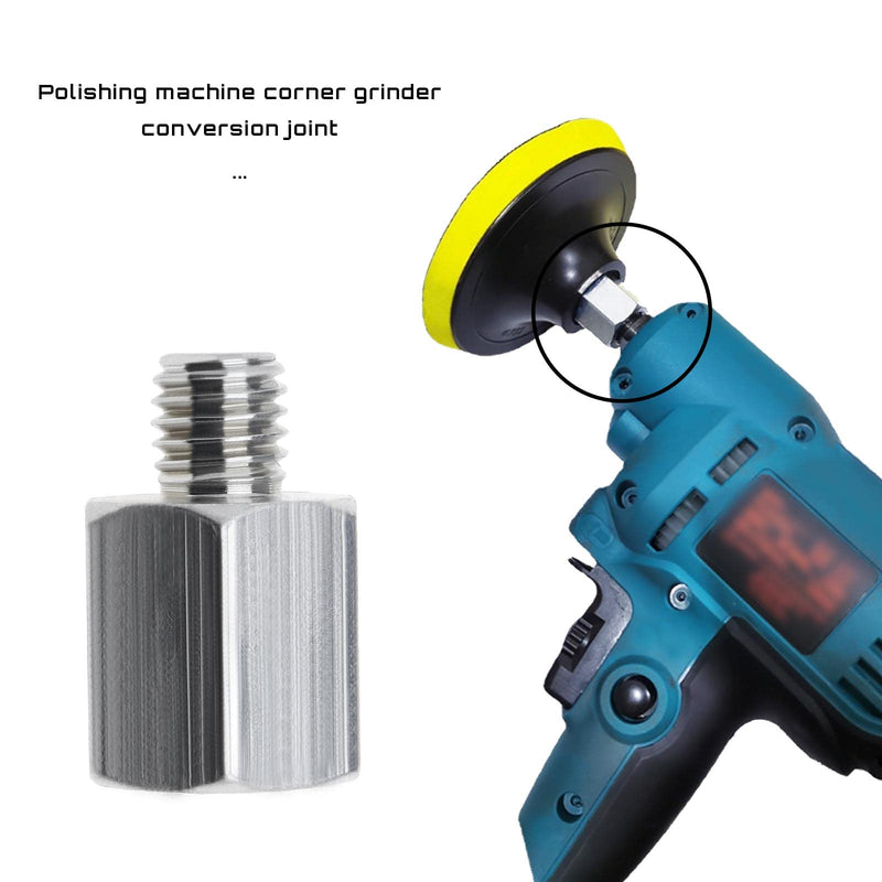 [Australia - AusPower] - ECSiNG M14 Female Thread to M10 Male Thread Adapter for Angle Grinder Polisher Drill Interface Connector Converter Adapter Power Tool Accessories Carbon Steel 