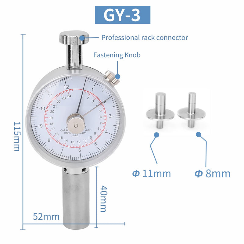 [Australia - AusPower] - Fruit Firmness Penetrometer, Fruit Penetrometer Sclerometer , Fruit Firmness Tester, Fruit Hardness Tester Machine, with 2 Measuring Head, for Determining the Maturity Level of Fruit 