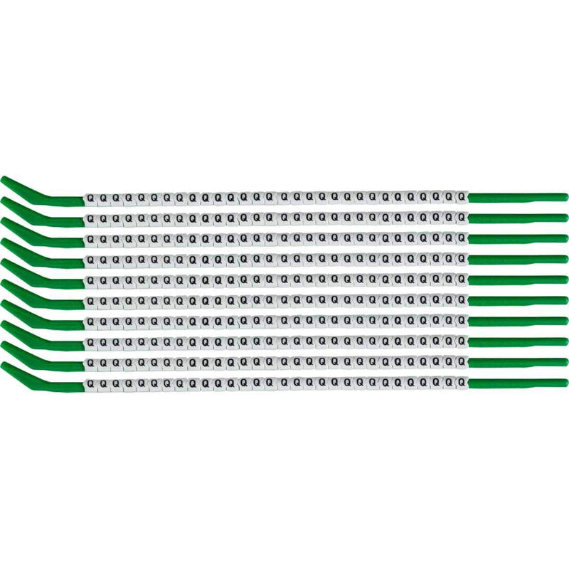 Brady SCN09-Q Black on White, Wire Marker Clip Sleeves (50 Clips)