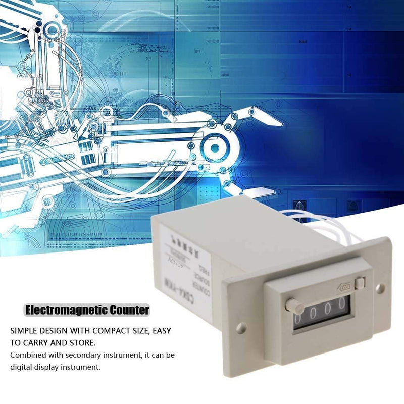 [Australia - AusPower] - CSK4-YKW 4 Digit Electromagnetic Counter pulse count AC110V / AC220V / DC24V(AC 110V) AC 110V 