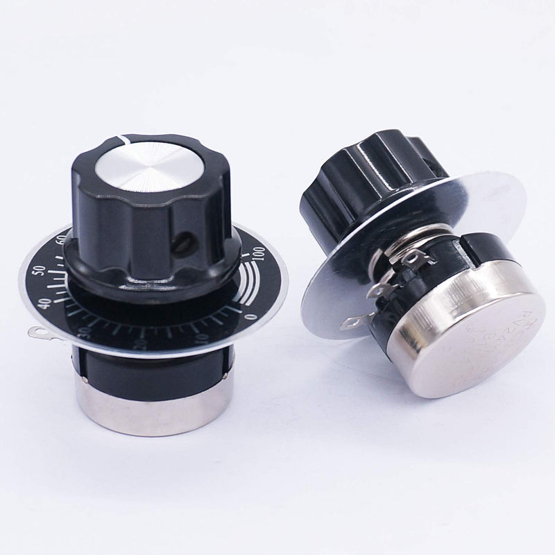 [Australia - AusPower] - Taiss RV24YN20S 500 ohm Potentiometer B501 Single Turn Potentiometer for Speed Control of Inverters Motor Speed Control + 2 Pieces A03 and Selectors (B501,500 Ohm) B501 500 ohm 