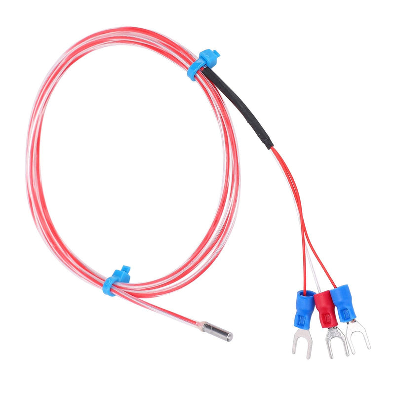 [Australia - AusPower] - PT100 Thermistor Temperature Probe, 3 x 10mm Pla-tinum- wire Waterproof Temperature Sensor, Temperature Sensor Probe, 50 to +300(2m), Temperature And Humidity Sensor 