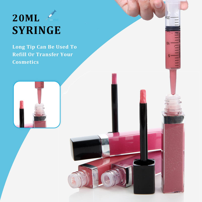 [Australia - AusPower] - 16 Pack 20ml Plastic Syringe, Large Syringes Tools for Liquid, Sterile and Individually Sealed for Measuring, Watering, Refilling, Feeding Pets, Scientific Labs, Oil or Glue Applicator Classic 16.0 