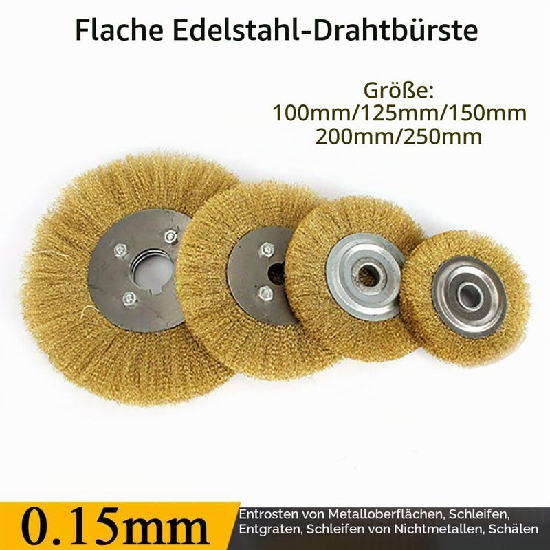 Professional Soft Brass and Copper Wire Polishing Brush, High Quality Finish and Efficient Performance (100mm x 16mm) 100mmx16mm
