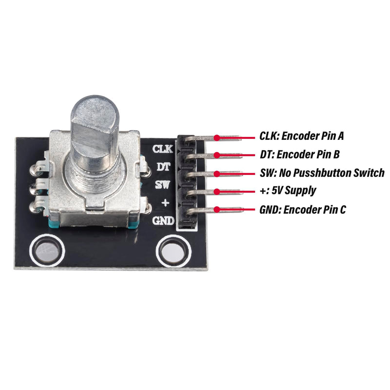[Australia - AusPower] - KY-040 Rotary Encoder Module 360 Degree Switch Encoders with Knob Cap Brick Sensor Modules(Pack of 4pcs) 