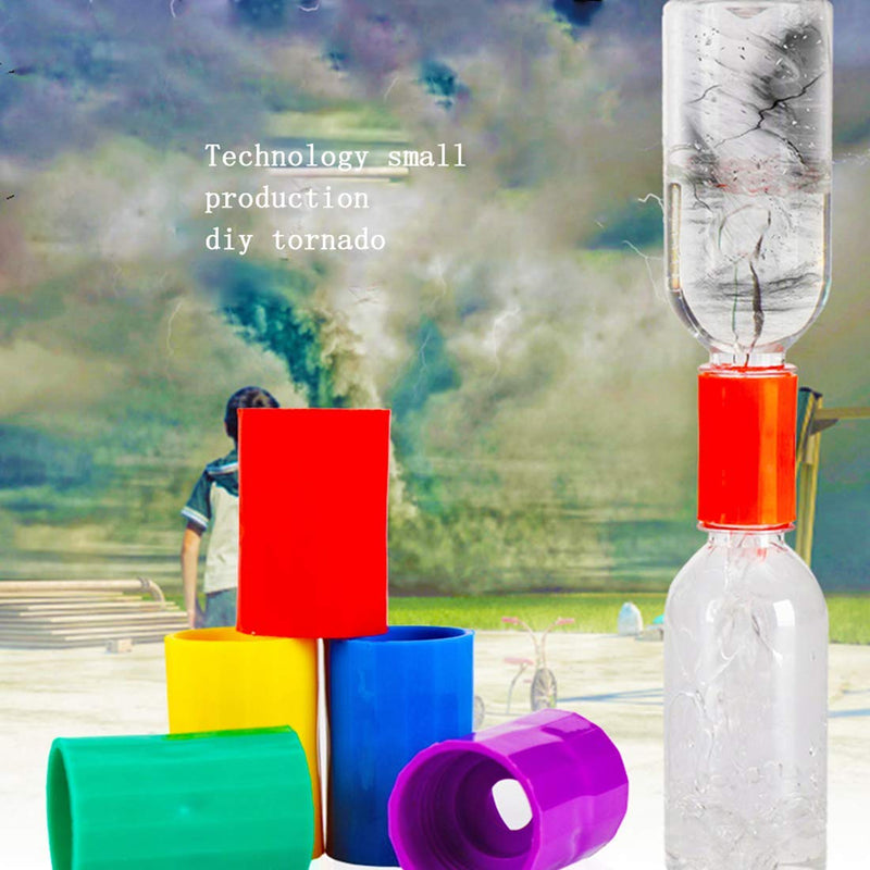 [Australia - AusPower] - Tornado Bottle Connectors Cyclone, Plastic Tornado Connector Vortex Bottle Connectors for Students Scientific Experiment and Test (5 Pcs) 
