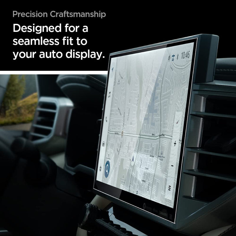 [Australia - AusPower] - Spigen Tempered Glass Screen Protector [GlasTR Slim] designed for Toyota Tundra (2022/2023/2024), Toyota Sequoia (2023/2024) 14 inch Dashboard Touchscreen - Matte/Anti Finger Print 