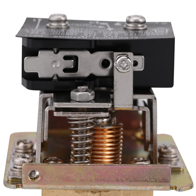 [Australia - AusPower] - Water Paddle Flow Control Switch, AC250V 10Bar BrassLiquid Water Sensor Controller NPT Thread Connection Automatic Paddle Type Flow Switch Red 1pc 