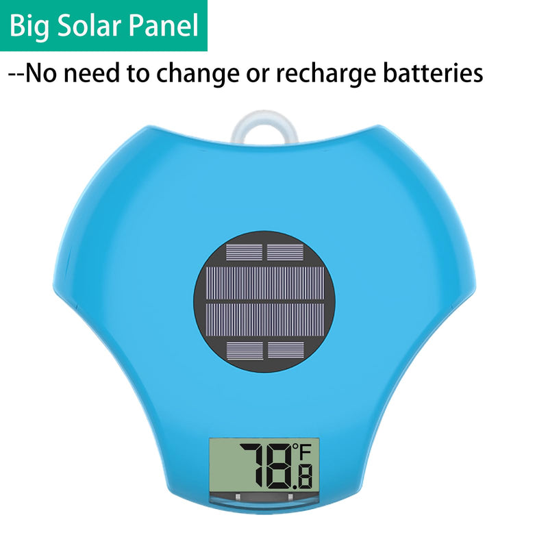 [Australia - AusPower] - Digital Pool Thermometer  IPX-8 Waterproof Swimming Pool Thermometer Floating Easy Read,Environment-Friendly Solar-Powered Pool Temperature Gauge for Swimming Pools, Spa, Hot Tubs 