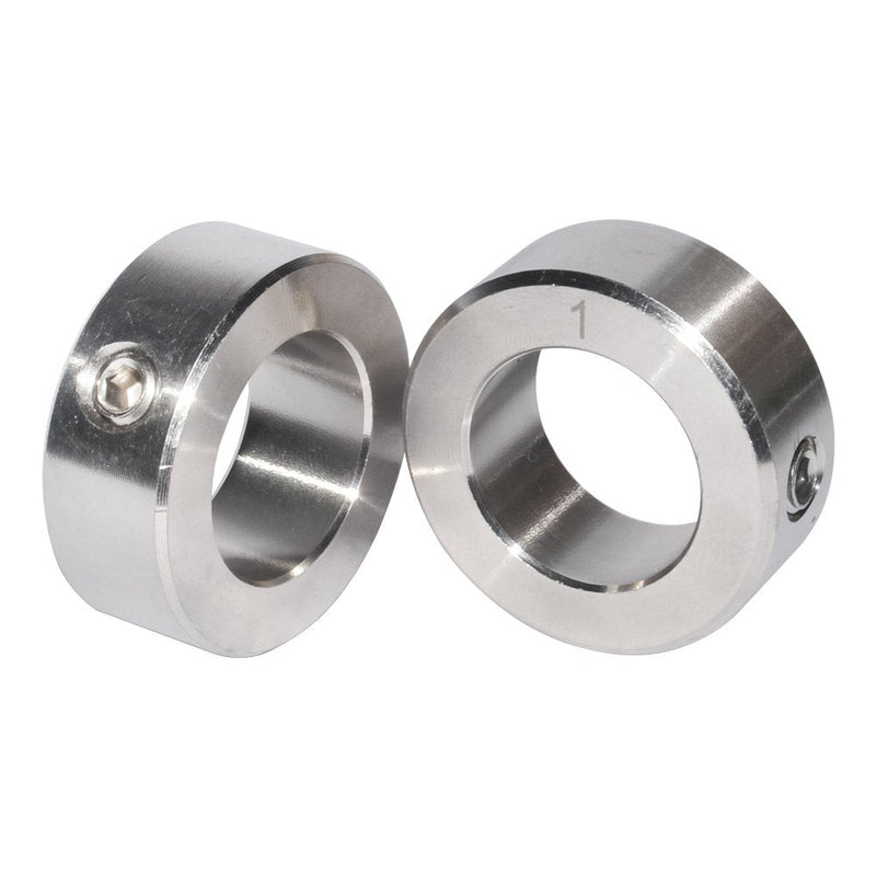 [Australia - AusPower] - 2Pcs Shaft Collar Set Screw 1.5 inch Bore 2.25 inch Out Diameter Silvery 304 Stainless Steel 1 1/2" 