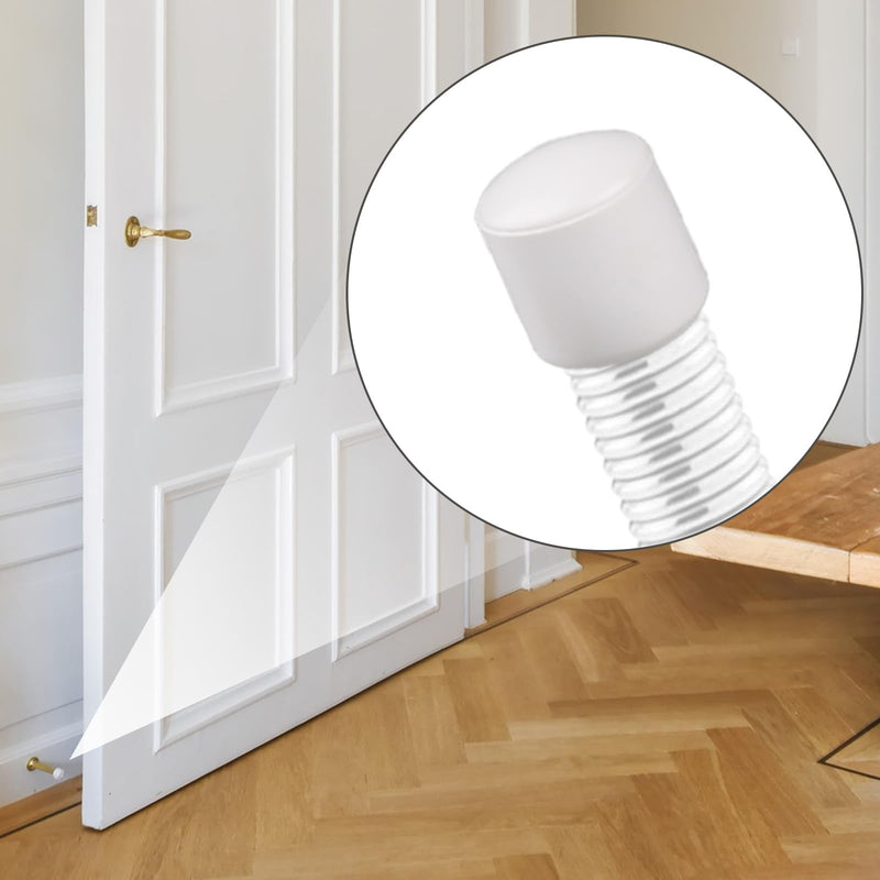 [Australia - AusPower] - 20PCS 0.39 Inch Door Stoppers Rubber Tip Replacement,Door Stop Bumper Tips, Door Stop Caps for Door Wall Protection ?White? White 