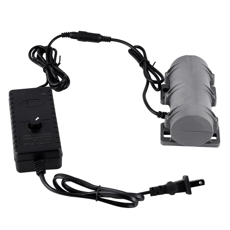 [Australia - AusPower] - 12V DC Motor 3800rpm Strong vibration Industry Mini Vibration Motor with Sturdy Plastic Shell Rotary Speed Vibrating Motor for Massage Bed Chair Medical Instruments (12V Motor+Power) 12V Motor+Power 