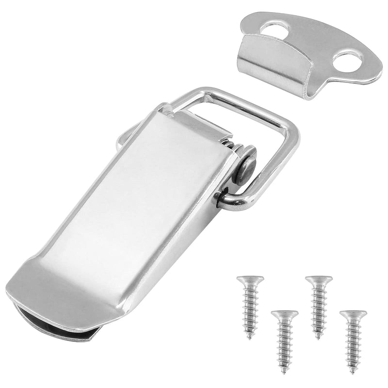 [Australia - AusPower] - 4Pcs Spring Loaded Toggle Latch, 2.3" Stainless Steel Toggle Latch Catch Hasps Clamp Clip with Screws for Wooden Box, Case, Chest, Cabinet 2.3'' / 58mm Silver 