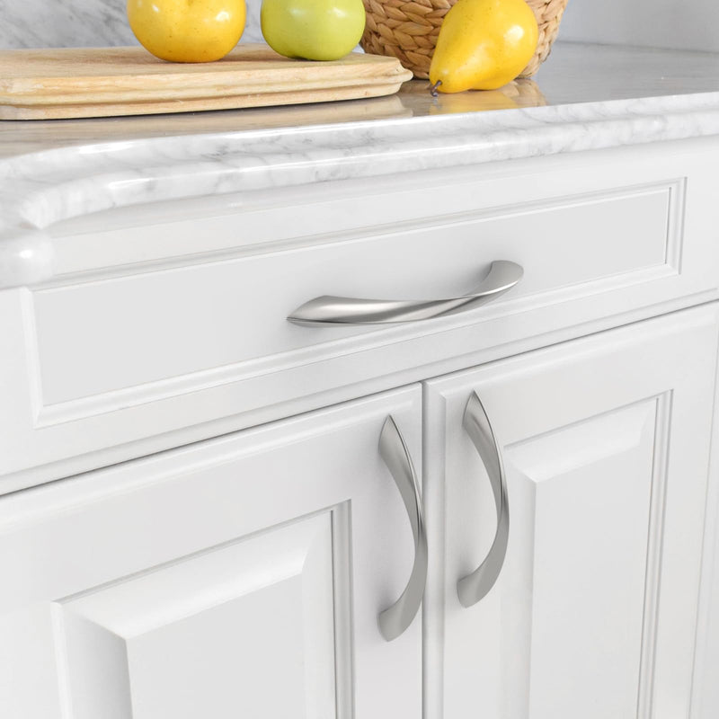 Asidrama 10 Pack 3.75 Inch(96mm) Brushed Satin Nickel Cabinet Pulls Cabinet Handles Cupboard Handles Kitchen Cabinet Hardware for Cupboard Drawer Handles Dresser Pulls 3.75" Hole Center
